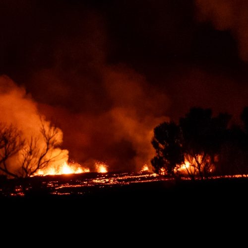 La fournaise en éruption